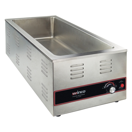 Winco FW-L600 4/3 Size Rectangular Countertop Electric Food Warmer