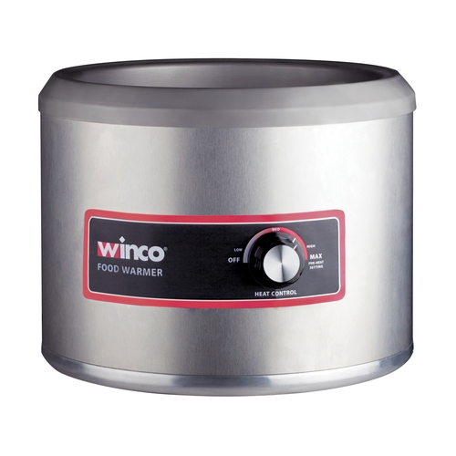 Winco FW-11R250 11 Qt Size Round Countertop Electric Food Warmer