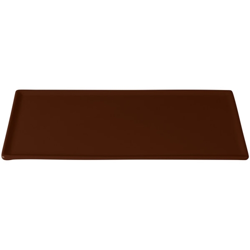 TableCraft CW2106BR Rectangular Cast Aluminum 13-1/4" x 6-3/4" Platter - Brown