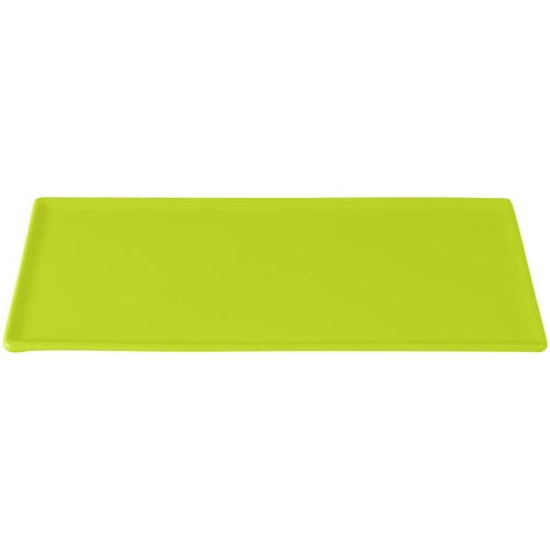 TableCraft CW2106LG Rectangular Cast Aluminum 13.25" x 6.75" Platter- Lime Green