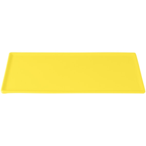 TableCraft CW2106Y Rectangular Cast Aluminum 13.25" x 6.75" Platter - Yellow