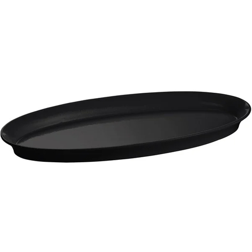 TableCraft CW2210BK Ovular Cast Aluminum 21" x 9" King Fish Platter - Black