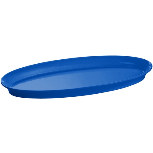 TableCraft CW2210CBL Ovular Cast Aluminum 21" x 9" King Fish Platter- Cobalt Blue