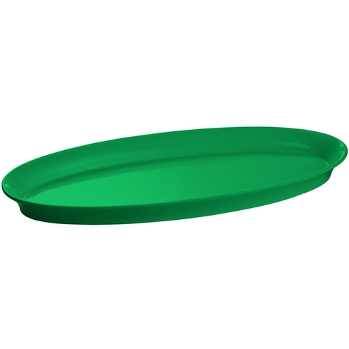 TableCraft CW2210GN Ovular Cast Aluminum 21" x 9" King Fish Platter - Green