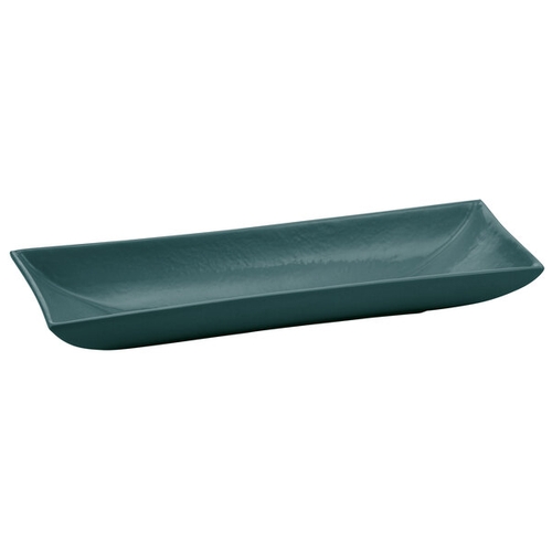 TableCraft CW11046HGN Rectangular Cast Aluminum 18"x6" Flared Platter-Hunter Green