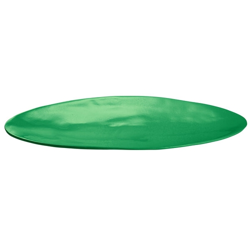 TableCraft CW11068GN Oblong Cast Aluminum 25.35" x 12" Platter - Green