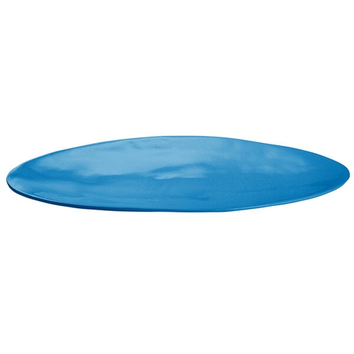 TableCraft CW11068SBL Oblong Cast Aluminum 25.35" x 12" Platter - Sky Blue