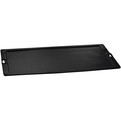 TableCraft CW20190BK XL Rectangular Cast Aluminum 32.5" x 20" Platter - Black