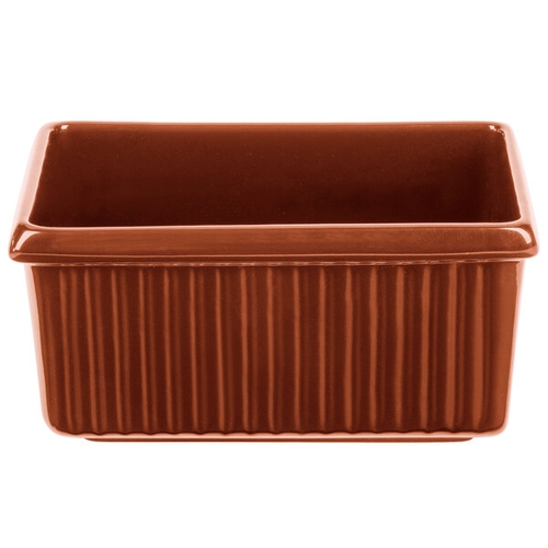 TableCraft CW1530CP Cold 3 qt. Aluminum Rectangle Serving Bowl - Copper