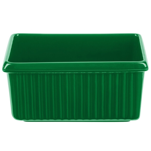 TableCraft CW1530GN Cold 3 qt. Aluminum Rectangle Serving Bowl - Green