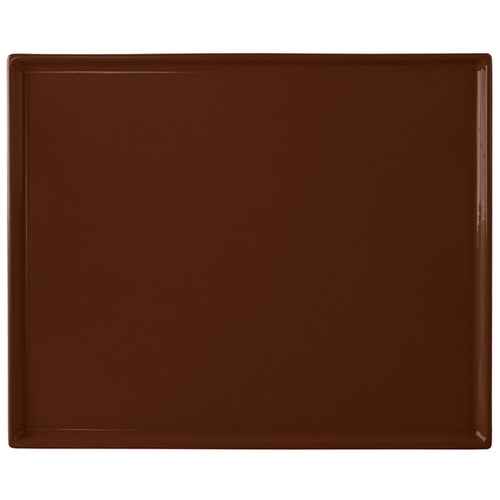 TableCraft CW2112BR Rectangular Half Size Cooling Serving Tray - Brown