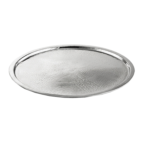 TableCraft RPD21 Round 21" Dia. Stainless Steel Display Tray - Natural