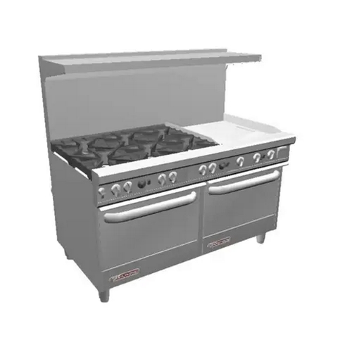 Southbend 4603DC-2GL Ultimate 60" 6 Star Burner Gas Range w/ 24" Griddle Left