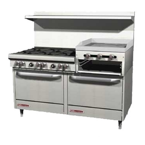 Southbend 4604AA-2RR Ultimate 60" 6 Burner Range w/ 24" Raised Griddle/Broiler