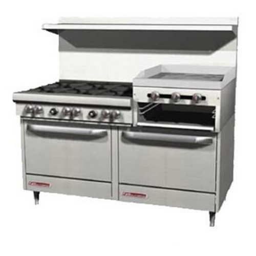 Southbend 4606AA-2RR Ultimate 60" 5 Burner Range w/ 24" Raised Griddle/Broiler