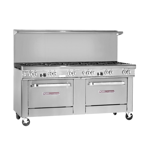 Southbend 4721DD Ultimate 72" 12 Non Clog Burner Range w/ 2 Standard Ovens