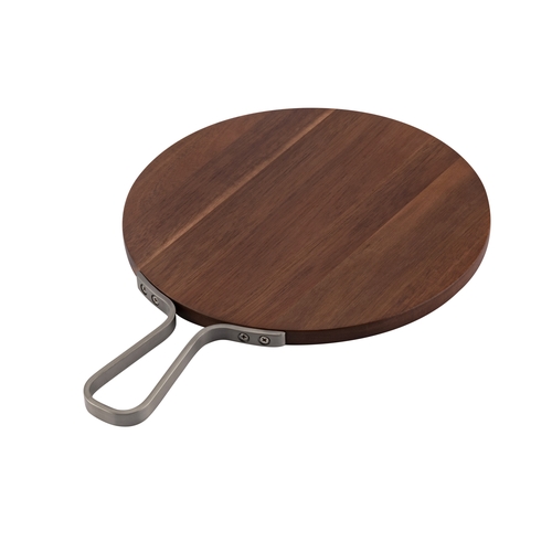 Browne Foodservice 571712 Round 12" Dia. Walnut Finish Serving Board 