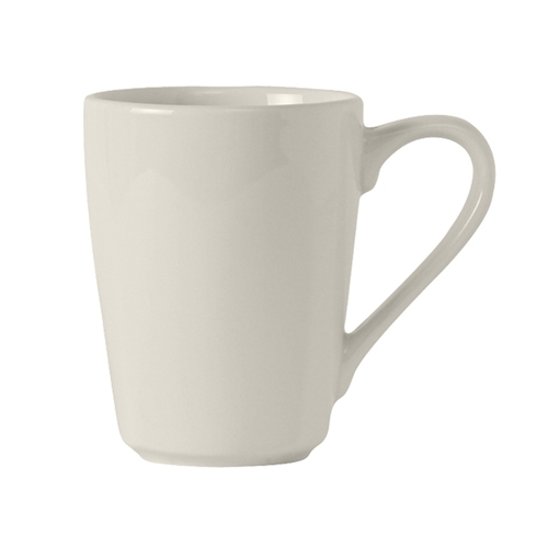 Tuxton China Inc AMU-080 AlumaTux© Modena Pearl White Ceramic 8 Oz. Mug - 2 Dozen