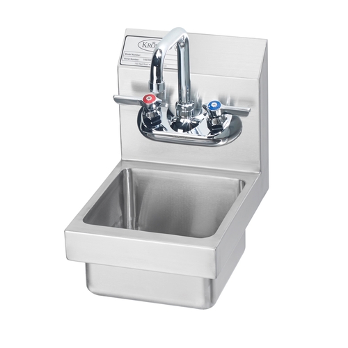 Krowne Metal HS-1 9" Wide MiniMax Wall Mounted Hand Sink