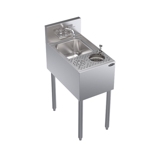Krowne KR24-MS14 14" Wide Underbar Speed Station With Glass Rinser