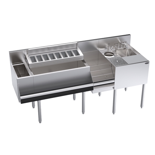 Krowne Metal KR24-MX70 Royal Series 70" Wide Zero-Step Cocktail Speed Station