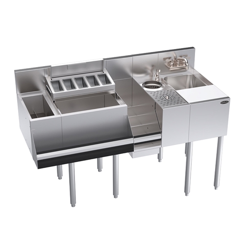 Krowne Metal KR24-MX54 Royal Series 54" Wide Zero-Step Cocktail Speed Station