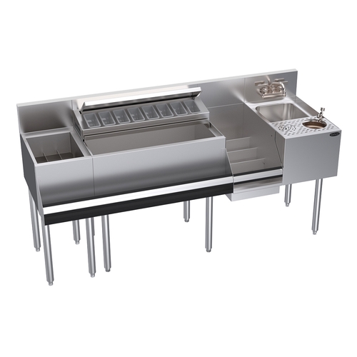 Krowne Metal KR24-MX68A-10 Royal Series 68" Wide Zero-Step Cocktail Speed Station