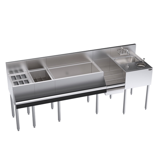 Krowne Metal KR24-MX84 Royal Series 84" Wide Zero-Step Cocktail Speed Station