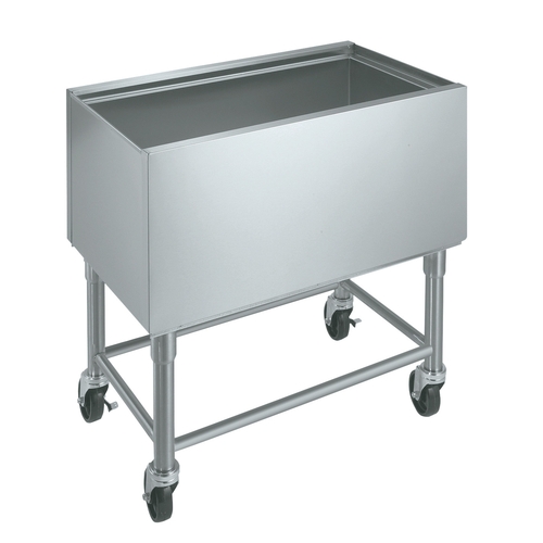 Krowne Metal MB-1824 24" Wide Mobile 65lb Capacity Ice Bin