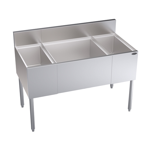 Krowne KR24-M48C-10 Royal Series 48" Wide Underbar Ice Bin With Bottle Well