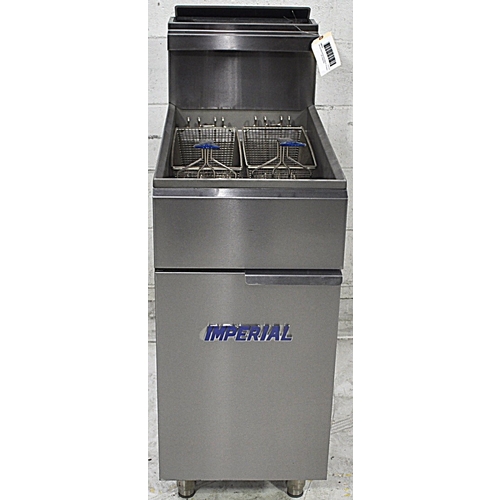 Imperial IFS-40 - Display Item - 40lb Gas Deep Fat Fryer Floor Model W/ 2 Fry Baskets - LP