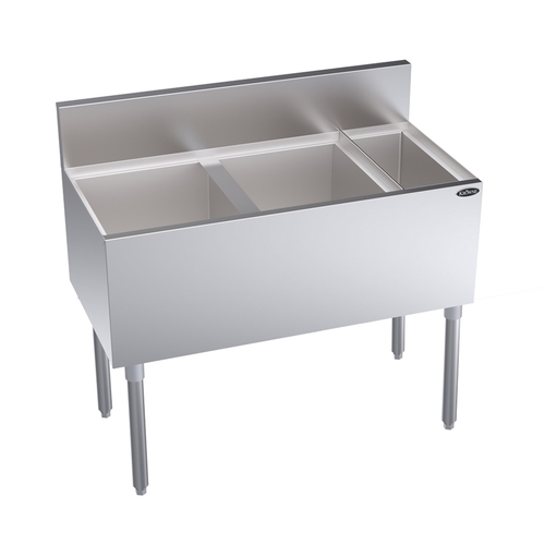 Krowne KR19-MS38L 38" Wide Underbar Ice Bin With Bottle Well