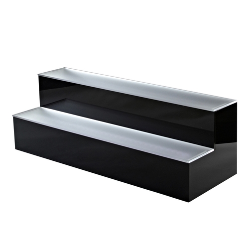 Krowne KR-2T36-R 36" Wide Two Tier Lighted Countertop Liquor Display