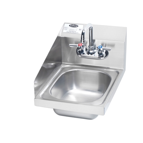Krowne HS-9-LS 12" Wide Space Saver Wall Mounted Hand Sink