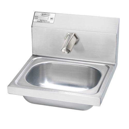 Krowne HS-10 16" Wide Wall Mounted Hand Sink With Electronic Faucet