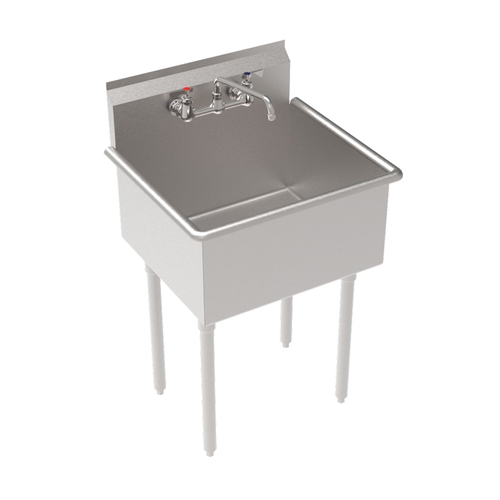 Krowne BS-2421 27" Wide One Compartment Basin Sink With Faucet