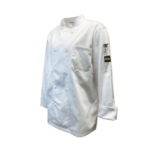 Thunder Group CJ605WH3XL Chef Regalia Relaxed White Long Sleeve Chef Jacket - XXXL