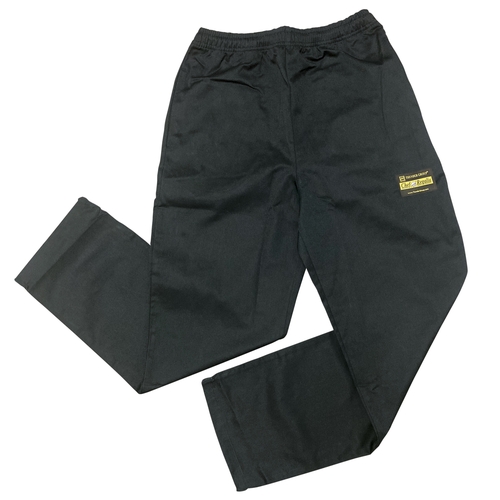 Thunder Group CP201BKS Chef Regalia Black Relaxed Fit Chef Pants - Small