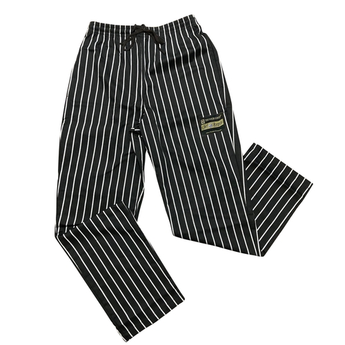 Thunder Group CHP202CHS Chef Regalia Chalk Stripe Relaxed Fit Chef Pants - Small