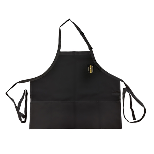 Thunder Group CA2427BK Chef Regalia Black 24" x 27.5" Bib Apron w/ 3 Pockets