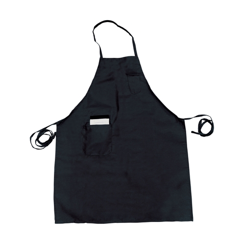 Thunder Group CA3326BK Chef Regalia 33" x 26" Black Full Length Bib Apron w/ Pocket