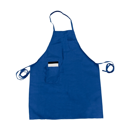 Thunder Group CA3326BL Chef Regalia 33" x 26" Blue Full Length Bib Apron w/ Pocket