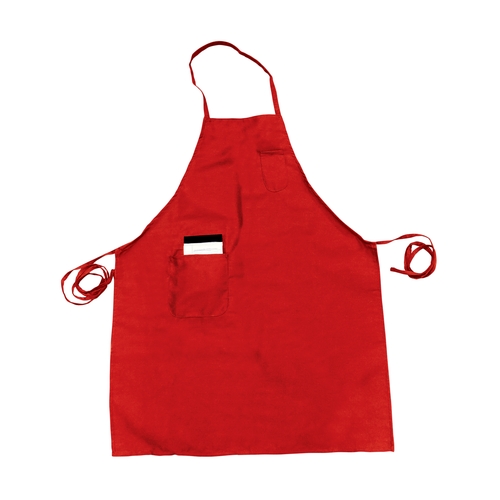 Thunder Group CA3326RD Chef Regalia 33" x 26" Red Full Length Bib Apron w/ Pocket