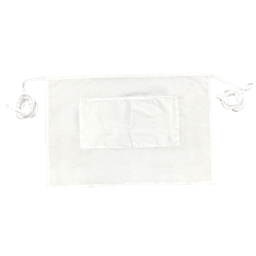 Thunder Group CA1928WH Chef Regalia 19" x 28" White Half Length Bistro Apron