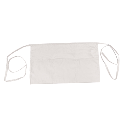 Thunder Group CA1322WH Chef Regalia 13" x 22" White Waist Apron w/ 3 Pockets