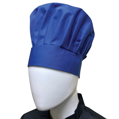 Thunder Group CH013BL Chef Regalia Blue Adjustable Velcro Chef Hat 13.5" High