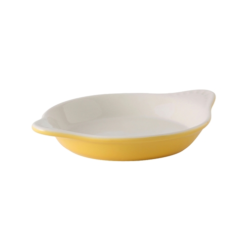 Tuxton China Inc B8N-0902 9 oz Saffron / Eggshell Ceramic Shirred Egg Dish - 1 Dz
