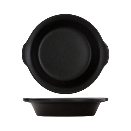 Tuxton China Inc DBN-2003 Ceramic 20 oz Matte Black Au Gratin Dish - 1 Dz
