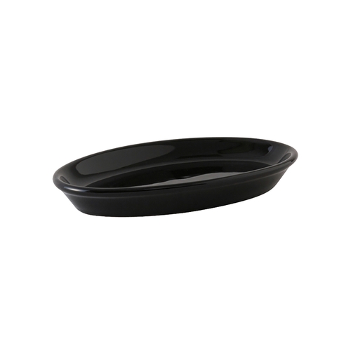 Tuxton China Inc BBK-0504 5 oz Black Ceramic Shallow Baking Dish - 1 Dz