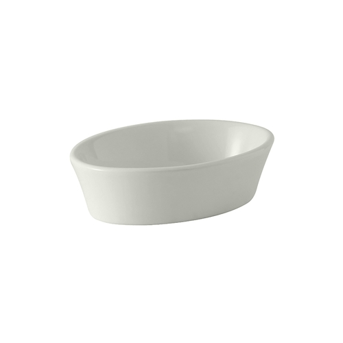 Tuxton China Inc BWK-060 7 oz. White Oval Ceramic Baking Dish - 1 Dz